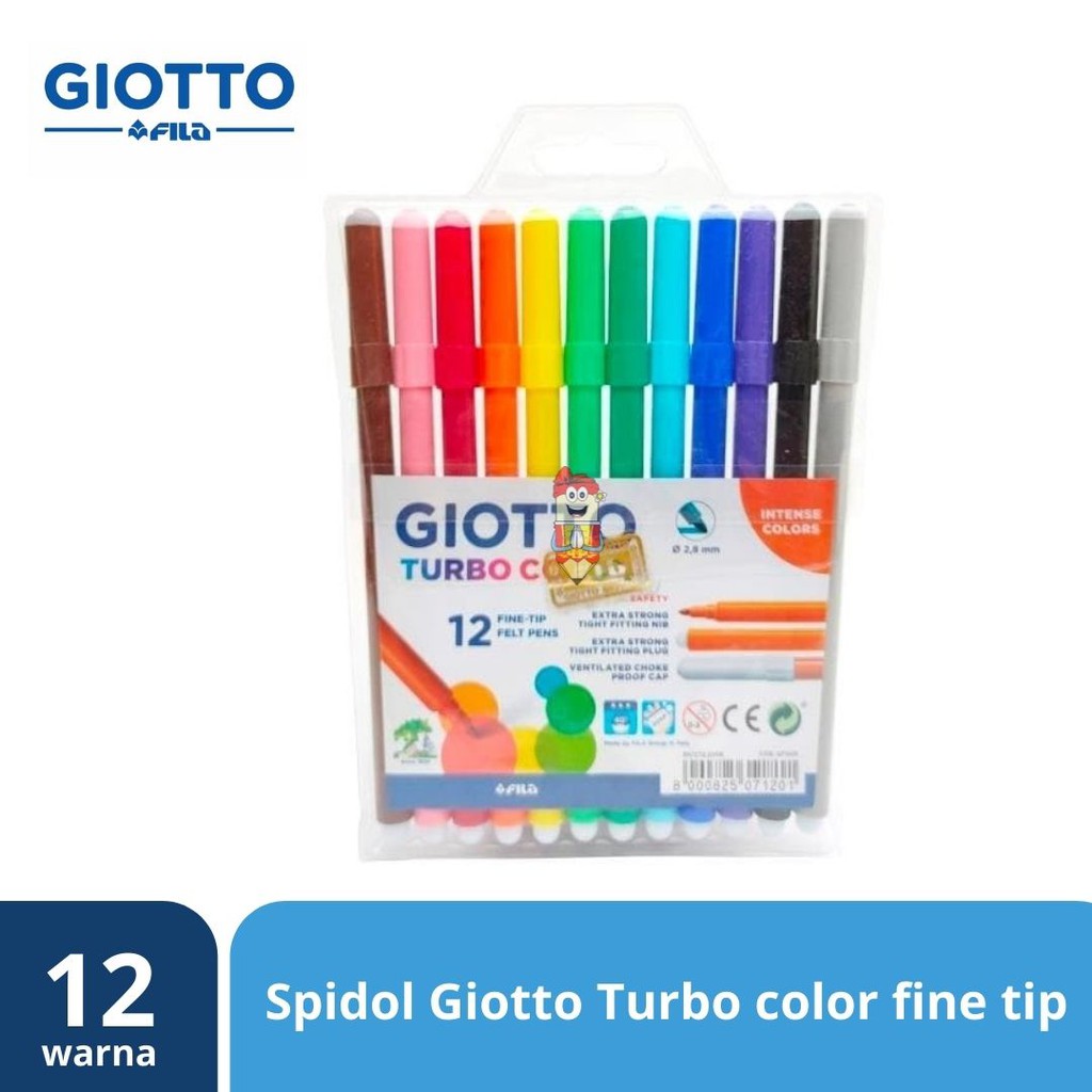 Giotto turbo color 12 สี Washable Marker