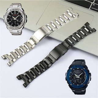 สายนาฬิกาข้อมือสแตนเลสสําหรับ Casio Gst-W300 Gst-S110 Gst-S100G Gst-W110 W100G