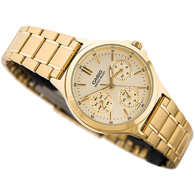 Casio แท้ศูนย์ Cmg  100%  Standard นาฬิกาข้อมือ สีทอง สายสแตนเลส รุ่น LTP-V300G MTP-V300G ประกันศูนย์ 1 ปี