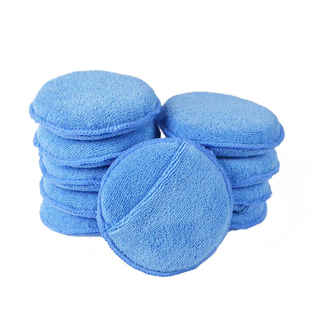 รถอุปกรณ์Car Wax Sponge 5 Inch Soft Microfiber Manual Applicator Pad