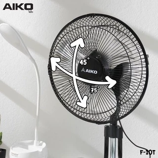 AIKO ไอโกะ 2IN1 พัดลมตั้งโต๊ะ ตั้งพื้น คอยืดปรับสูงต่ำ 10" ส่ายได้ ก้มเงยได้ รุ่น F-10T