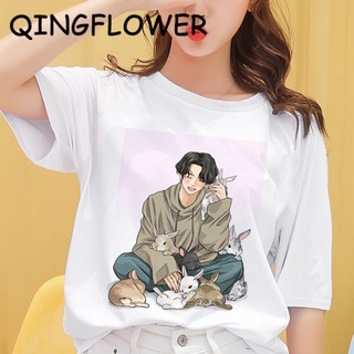 BTS-Jungkook Korean House Plus size blouse clothes 2021 loose T shirt round neck long sleeve ท็อปส์ซูสไตล์เกาหลี    Women  สบายๆ
คอกลม  Top  s