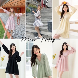 LUNA DRESS มี 6 สี เดรสสั้น ฟรีไซส์มีซับใน (โค้ด MISSHAPR1 ลด 45.ขั้นต่ำ 300) (โค้ด MISSHAPR2 ลด 65.ขั้นต่ำ 500.)