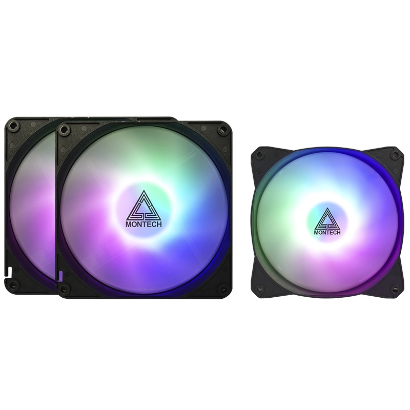 CASE (เคส) MONTECH รุ่น X2 MESH TEMPERED GLASS (มี 2 สี BLACK | WHITE) มีพัดลม LED Rainbow ด้านหน้า 2 ตัว ด้านหลัง 1 ตัว - รูปที่ 7