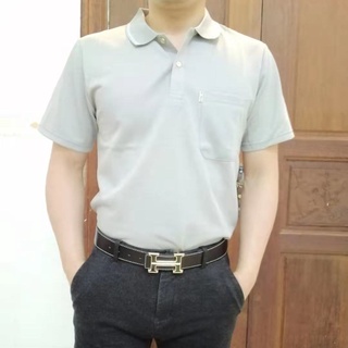 เสื้อยืดวัยกลางคน Dad Casual Lapel Loose Polo Shirt