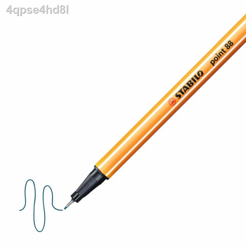 ☏[Official Store] STABILO Point 88 SET 8810 ปากกาสีหมึกน้ำ Fibre-Tip Pen ชุด 10 สี ปากกาหัวเข็ม ปากกาหัวสักหลาด