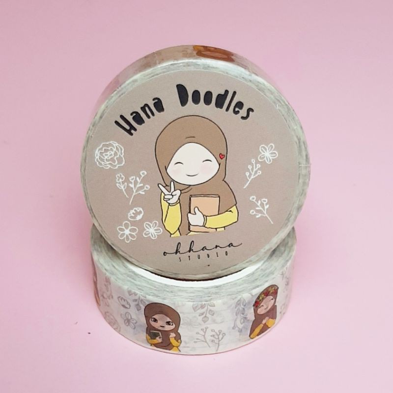 Hana Doodles Hijab อิสลาม Muslimah Girl Washi Tape 15mmx10m