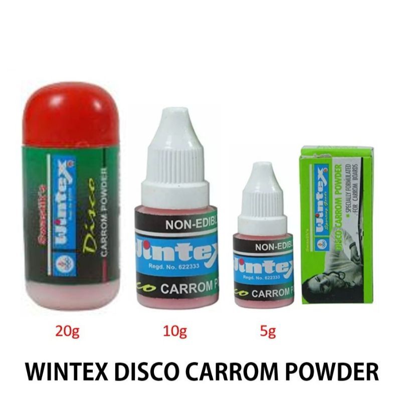 Carrom Powder 20gm/10gm/5gm (แพ็คละ 3-4 ชิ้น/1 ชิ้น) Swastik Disco Wintex