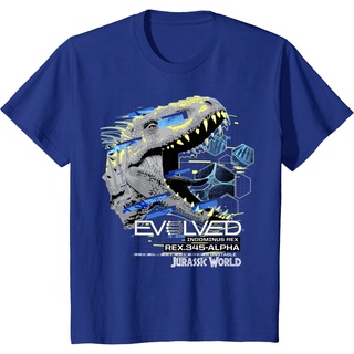 [S-5XL]เสื้อยืด ผ้าฝ้าย พิมพ์ลายกราฟฟิค Jurassic World Evolved Indominus Rex Head แฟชั่นสําหรับผู้ชาย