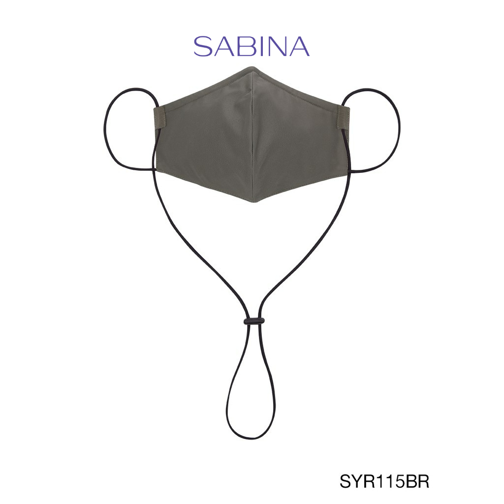 Sabina หน้ากากอนามัย TRIPLE MASK :  3 LAYER PROTECTION WITH MAGIC SILVER INNOVATION รหัส SYR115BR สีน้ำตาล มีสายคล้องคอ
