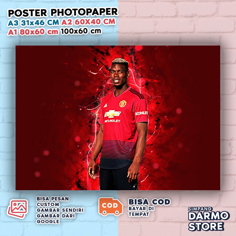 โปสเตอร์ Manchester United MU MAN Red Devil Aesthetic Foster Club Ball สําหรับตกแต่งบ้าน CR7 MANX-48