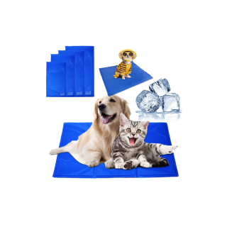 ส่งไวจากไทยที่นอนสุนัข แบบเย็น ที่นอนแผ่นเจลเย็น เย็นสบาย รุ่นหนา สำหรับสุนัขและแมว สุนัข เบาะรองนั่ง รองนอน ที่นอนหมา:XL(90*50CM),Blue