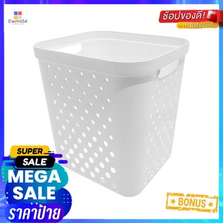 ตะกร้าผ้า STACKO MONO ไซซ์ M สีขาวLAUNDRY BASKET STACKO MONO SIZE M WHITE