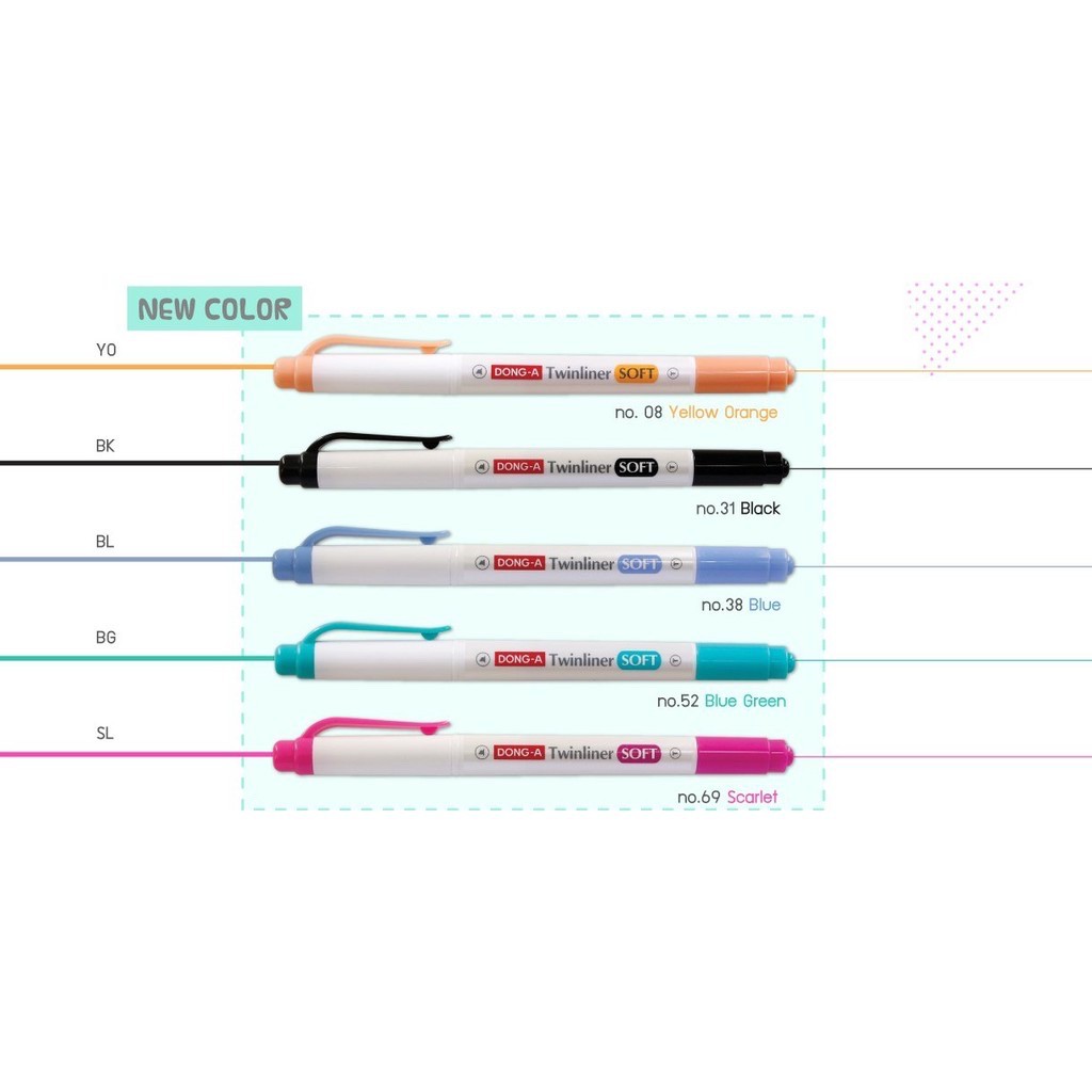 ปากกาเน้นข้อความ Twinliner Soft Dong-A set 12 สี และ 17 สี (12 สี + 5 สีใหม่ ) ปากกาไฮไลท์ ราคา ถูกที่สุด ดีลบีเคเค แกลเลอรีภาพที่ 4