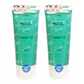 โฟมล้างหน้า สมูท อี เบบี้เฟซ Smooth E Babyface Foam 8 FL.OZ (228 g.) x 2 หลอด