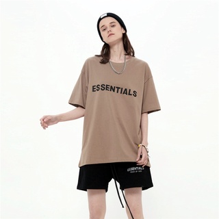 Essentials เสื้อยืดแขนสั้นทรงหลวมพิมพ์ลายตัวอักษร High Street Treed Tree-Dimensional Unisex