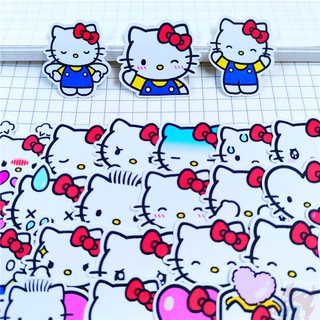 ★★★ Hello Kitty Q-2 สติกเกอร์ไดอารี่ แบบใช้มือ ขนาดเล็ก ★★★ สติกเกอร์ ลายแฟชั่น สําหรับตกแต่งสมุดภาพ อัลบั้ม 60 ชิ้น ต่อชุด (ขนาด: 2~3 ซม.)