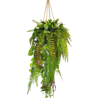 สินค้าขายดี💯 กระเช้าเฟิร์นประดิษฐ์  TY-H04 ARTIFICIAL FERN WITH HANGING BASKET SPRING TY-H04 สินค้าคุณภาพสูง