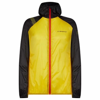 LA SPORTIVA BLIZZARD WINDBREAKER JKT M YELLOW/BLACK - เสื้อกันลมสำหรับวิ่ง ผู้ชาย