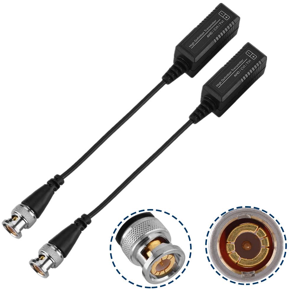 CCTV Passive Video Balun UTP Transivers BNC CAT5 CABLE CONNECTORS 2Pcs 1Pair