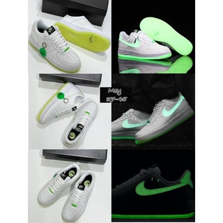 รองเท้าผ้าใบ Nlke AirForce1 รุ่นเรืองแสง สินค้าพร้อมกล่องอุปกรณ์Full Set