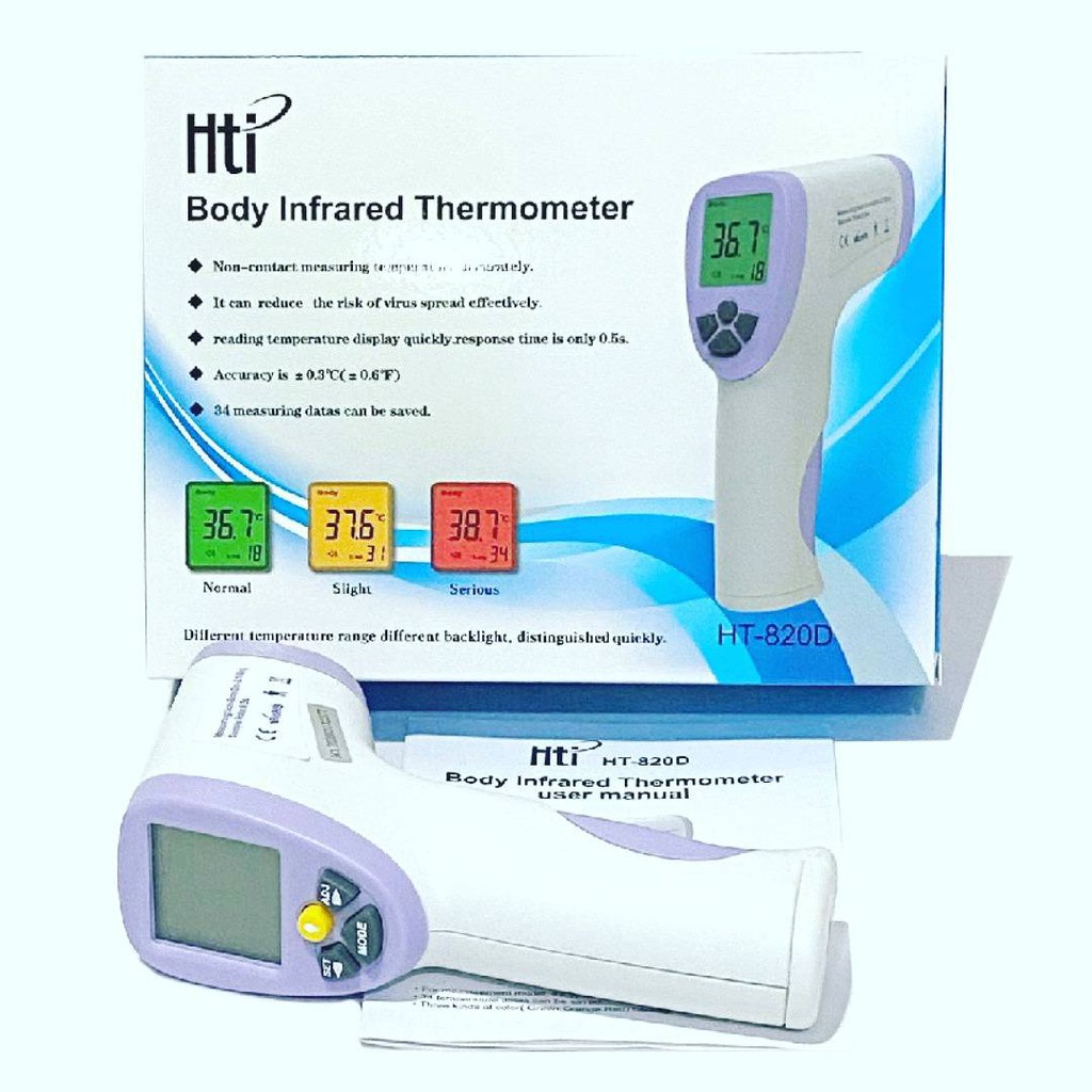 เครื่องวัดอุณหภูมิ Body Infrared Thermometer HT-820D มีประกันฟรี1 ปี