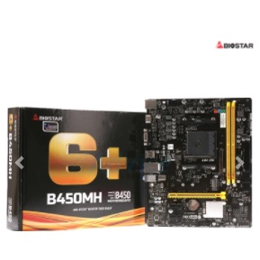 BIOSTAR B450MH Motherboard สำหรับ AMD AM4 Socket DDR4 Micro-ATX