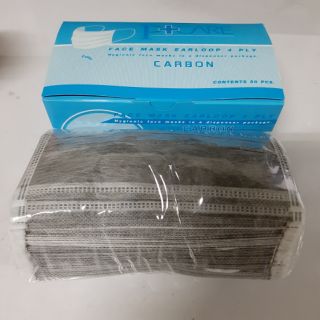 (1กล่อง) 50 ชิ้น Mask carbon P-care หน้ากากอนามัย คาร์บอน ป้องกันเชื้อโรค ฝุ่น pm2.5