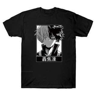 【ผ้าฝ้ายแท้】เสื้อยืด โอเวอร์ไซซ์ พิมพ์ลายอนิเมะญี่ปุ่น ฮาราจูกุ Camisas Hombre My Hero Academia Shoto Todoroki สําหรับผู