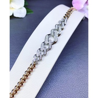 สร้อยข้อมือลายโซ่เพชรแท้รอบเส้น Genuine Diamonds Chain Bracelet ใช้เพชรน้ำขาว 99 ขาวใสมากกก เห็นแล้วรักเลยการันตี