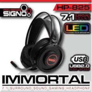 หูฟัง SIGNO PRO-SERIES HP-825 IMMORTAL ระบบเสียง 7.1 Surround Gaming