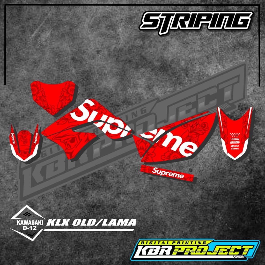 สติ๊กเกอร์ Striping Lis Variation KLX 150 S/L เก่า KAWASAKI มอเตอร์ Racing D-12 TRANSPARENT