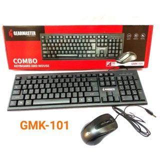 ชุดคอมโบคีย์บอร์ด / เมาส์ (มีสาย) GEARMASTER GMK-101 (สีดำๅ)