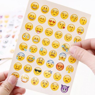 50 Pcs sticker 48 classic Emoji Smile face stickers for notebook albums message