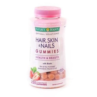 Nature s Bounty Hair, Skin and Nails ขนาด230 Gummies บำรุงผม ผิวพรรณ เล็บ