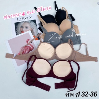 เสื้อในฟองหนา ดูมๆ 4ซ.ม ดันอกให้ใหญ่ฟูอวบอิ่ม เนินอกชัดๆใน3วิ sister hood 2354 คัพA