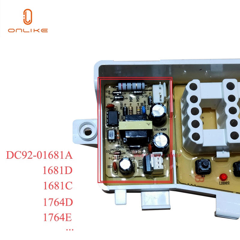 Samsung เครื่องซักผ้า WA65H4200SW WA75H4200SW DC92-01681A/D/C/F 1764D/E/1747/1750 Power Board