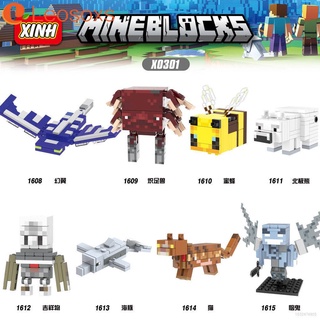 ตุ๊กตาฟิกเกอร์ Minecraft Phantom Bee ขนาด 4.5 ซม. เหมาะกับของขวัญ ของเล่นสําหรับเด็กผู้ชาย