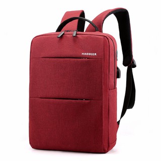 ⚡️โล๊ะล้างสต๊อก🚚💨Haodier Laptop Backpack กระเป๋าเป้ สะพาย พร้อมUSB รุ่น BP-304