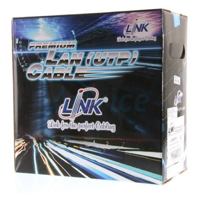 สาย LAN UTP Cable CAT5E LINK รุ่น US-9015-1 INDOOR 100M