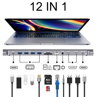 การ์ดรีดเดอร์ Type C เป็น USB 3.0 U Disk HDMI RJ45 สําหรับ MacBook