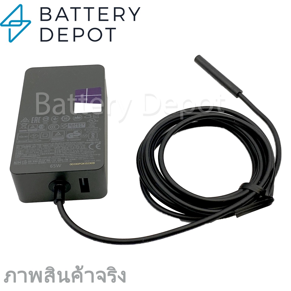 Microsoft Surface Adapter ของแท้ ค่าไฟ 65W 15V 4A สายชาร์จ Surface Pro 7 8 9 / Surface 1706, 1796 สายชาร์จ Surface