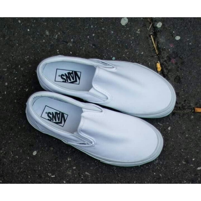 vans slip on (classic) whith