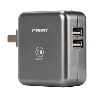 Pisen Dual USB Charger - Dark grey ของแท้ ประกันศูนย์ไทย