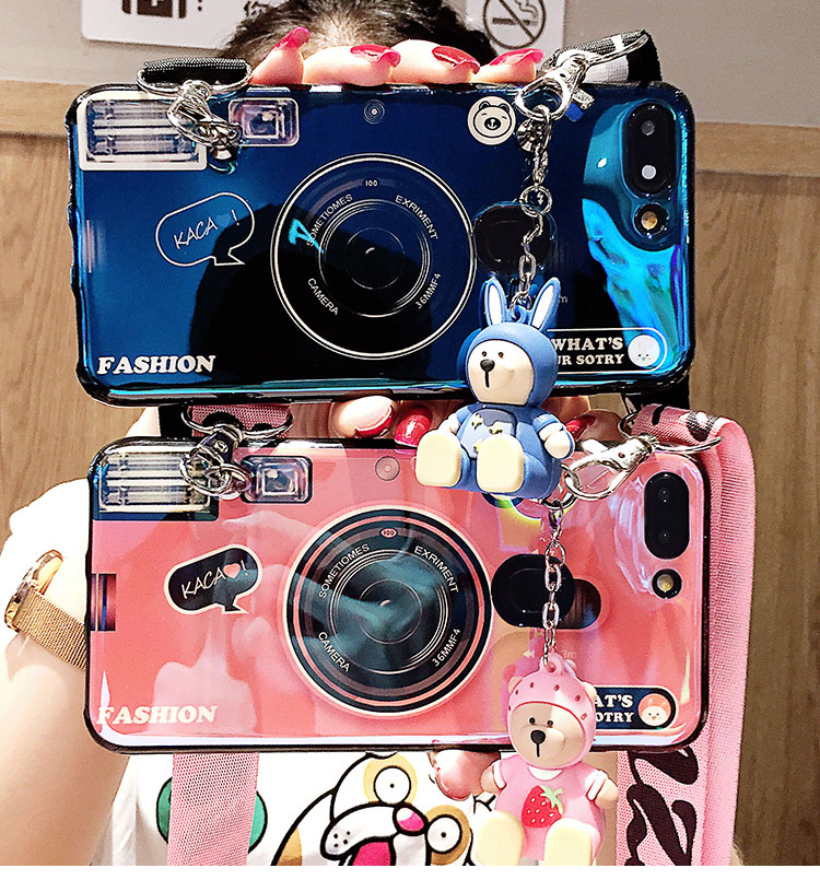 เคสมือถือ Casing Samsung Galaxy A8 STAR A9 A8+ A7 A5 2018 J6+J4+PLUS J2 PRO J5 J7 PRIME J8 J7 PLUS  A01 CORE M01 M11g TPU case camera phone case soft cover with lanyard + bracket + Doll