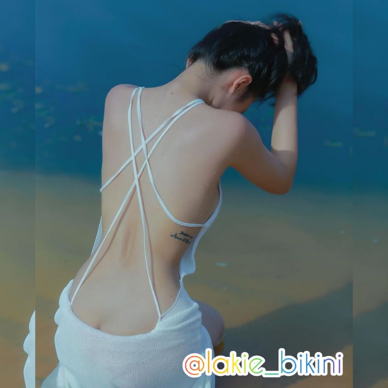 Lakie_bikini: เสื้อคลุมชายหาดบิกินี่แบบตาข่ายหรูหรา
