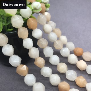 Pink Aventurine Beads ลูกปัด Aventurine สีชมพู 6-12 มิลลิเมตรเหลี่ยมเพชรพลอยหินธรรมชาติตัดอัญมณีเรขาคณิต DIY