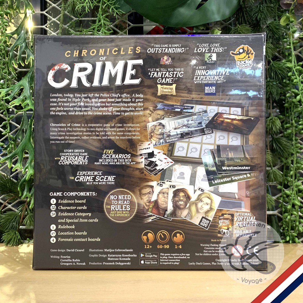 Chronicles Of Crime Boardgame Shopee Thailand