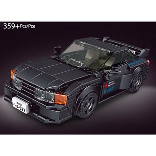 ใหม่ บล็อคตัวต่อโมเดลรถยนต์แข่ง MOC Speed Comic Cartoon GTR R32 Initial D พร้อมกล่องแสดง 359 ชิ้น