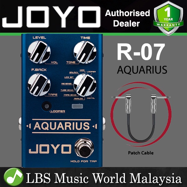 Joyo R-07 AQUARIUS Multi Digital Delay และ Looper กีตาร์ไฟฟ้าเหยียบ (R07 R 07)